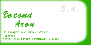 botond aron business card